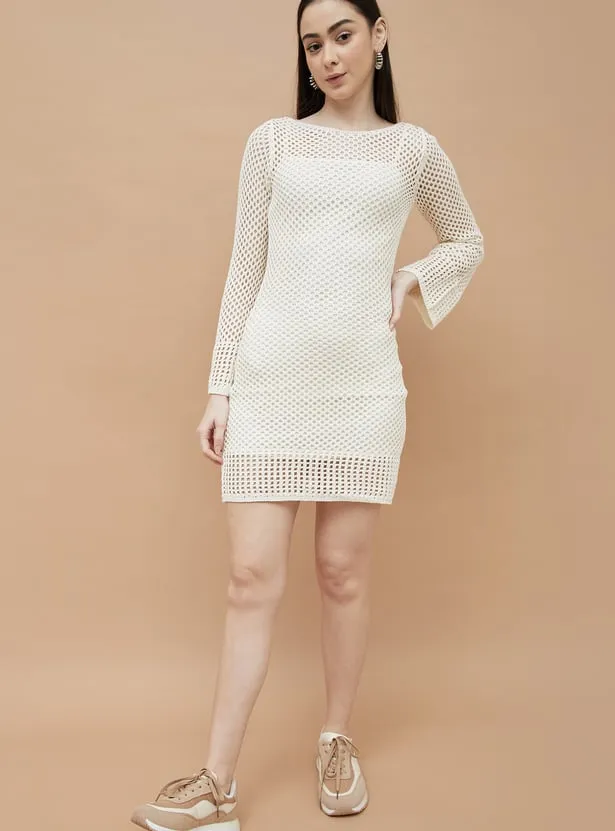GINGER Crochet Bodycon Dress with Camisole